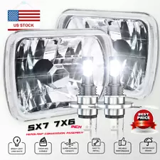 Pair 5x7" 7x6 LED Headlight DRL Fit Ford Bronco 79-86 F 250/350 Super Duty F150 (For: Pontiac)