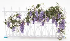 Dollhouse Miniature Outdoor Accent Wisteria Vine and Flowers 10 x 6 CAWSM