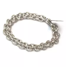 New DAVID YURMAN Men's 10mm Shipwreck Sterling Silver Chain Bracelet Size Medium