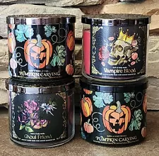 VAMPIRE BLOOD/GHOUL FRIEND/PUMPKIN CARVING CANDLES~Bath Body Work-SHIP FREE