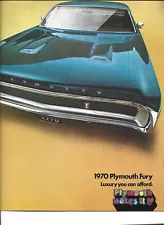 Original 1970 Plymouth Sport Fury GT, Sport Fury, Fury III dealer sales brochure