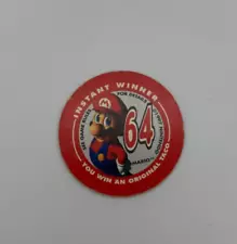 1997 Nintendo Score 64 Taco Bell Mario INSTANT WINNER N64 Promo Coin Token Pog