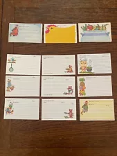 63 Assorted Vintage Blank Recipe Cards 4 Each of 9 Designs 3 Each of 3 Designs