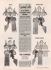 Parade Saddles Ted Flowers Incredible Complete Outfits Vintage Magazine Print Ad