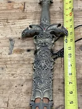 Large Decorative Sword STEEL SWORD Fantasy Medieval Cosplay