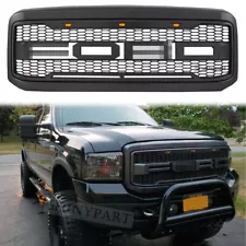 Front Grille For 2005-2007 Ford F250 F350 Super Duty Raptor Grill w/LED Black