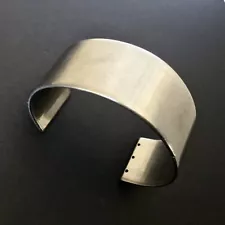 Helmut Lang Vintage Satin Finish Metal Cuff Bracelet