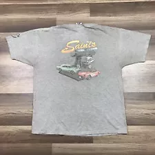 VTG 2003 Saints Car Club Port Orchard Washington Gray Grunge Shirt Sz Large