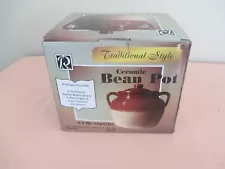 2011 Traditional Style 4.5-Quart Large Ceramic Bean Pot with Lid NEW IN BOX