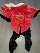 CIRCUS LION TAMER HALLOWEEN COSTUME PUPPY DOG size medium NEW NWOT red black @@