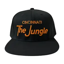 Cincinnati Bengals 'The Jungle' Black Snapback Hat-Orange Script Adjustable Cap
