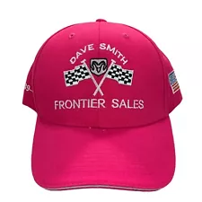 VTG Dave Smith Frontier Sales Coeir D'Alene Idaho Pink Adjustable Strapback Hat