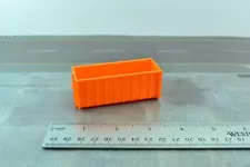 Herpa Dump Roll On / Roll Off Open Container for Trucks Orange 1:87 HO Scale