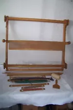 Vintage ANDERS LERVARD & SON Denmark Danish Weaving Loom Tabletop Ash Wood As Is