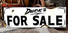 Vintage Decor Metal DUCKS FOR SALE Barn Stable Hand Painted Farm Ranch Barn sign