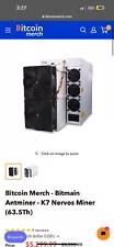 NEW!! Bitmain Antminer K7 63.5TH 3080W CKB Miner - Ships fast