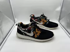 Nike Shoes Womens Roshe Run Athletic Aloha Print Floral Active Casual Black 12