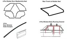 13 Pcs Full Rubber Door Trunk Weatherstrips Gasket Seals For Mercedes Benz W116