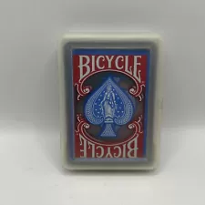 VTG BICYCLE CLEAR Deck Plastic Case Playing Cards for Pool Beach Easy to Clean