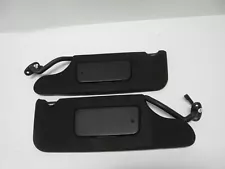 96-06 Chrysler Sebring Convertible Sun Visor Black Set Pair Driver Passenger (For: 1999 Chrysler Sebring)