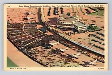 New York City NY, Land Plane Admin Building, Municipal Airport, Vintage Postcard