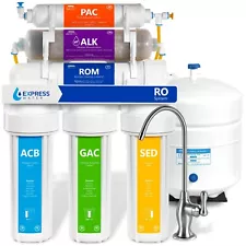 10-Stage Undersink Reverse Osmosis Alkaline Mineral Water Filter System 50 GPD