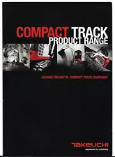 Takeuchi Compact Track Range UK Market Foldout Sales Brochure Excavator Loader