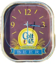 New ListingVintage COLT 45 Beer Light-Up Wall Hanging Advertising Clock Bar Man Cave Garage