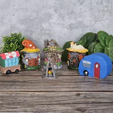 Lot of Fairy Garden Houses Camper Fire Ice Cream Stand