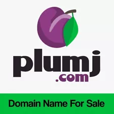 Plumj .com Premium 5L Domain Name For Sale. Plum Brandable Tech Design Business