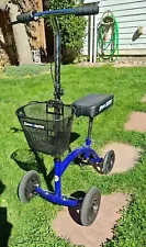 Knee Rover Go Hybrid- compact knee scooter with all-terrain wheels w/seat cover