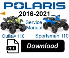 2016 - 2021 Polaris Sportsman & Outlaw 110 EFI Service Repair Manual