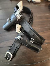 Cowboy Western SASS Holster Shelhart Double Rig 357/38