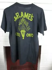 VTG The Flames Motorcycle Club 1980s T Shirt Harley Davidson USA Columbus Ohio