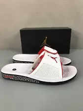 Jordan Hydro III Retro Sandals Men’s Sz 12 Red White Slip On Lifestyle Athletic