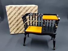 Concord Dollhouse Miniature Museum Collection Painted Gossip Telephone Bench