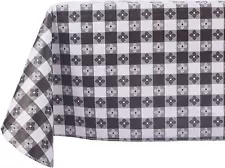 Yourtablecloth Checkered Vinyl Tablecloth with Flannel Backing for...