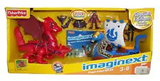 FISHER PRICE Imaginext Dragon & Boat gift set for 3-8 years old NEW, BOX DAMAGED