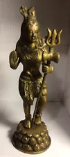 vintage bronze Lord Shiva statue 11 1/2” high 4.4 lb