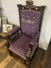 CROWN ROYAL THRONE KING CHAIR MAN CAVE DECOR CROWN DISPLAY