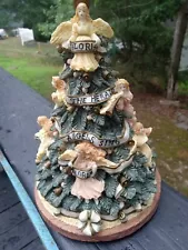 angel christmas tree music box New In Box