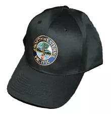 Northwesten Pacific Railroad Embroidered Twill adjustable Black Logo Hat [hat80]