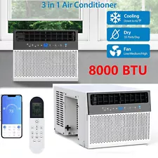 8000 BTU Window Air Conditioner U Shaped Room Air Conditioner Cools 370 Sq. Ft