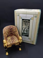 NOS Raine Take a Seat Miniature Chair - Regency Leopard - Dollhouse 1:12