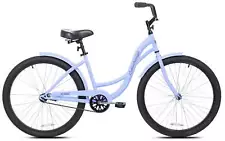 26" Women's Seachange Classic Beach Cruiser Bike Steel Frame, Single-Speed, Blue