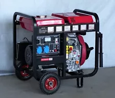 10KW Portable Diesel Generator, wheelkit Remote Start, LEVEL 2 EV charging power