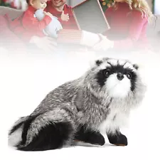 Children Lifelike Raccoon Plush Toy Cute Stuffed Animal Doll Toy for Home Decor