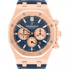 AP Royal Oak 41mm 18kt Rose Gold Blue Boutique Chronograph 26331OR.OO.D315CR.01