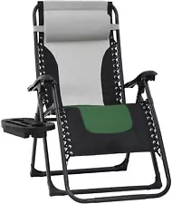 Oversized XL Zero Gravity Chair, Patio Chair,Adjustable Folding with Cup Holder