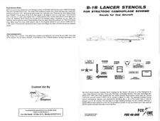 FOX ONE B-1B Lancer Stencils/ Data Decals for Strategic Camo Scheme in 1/48 008